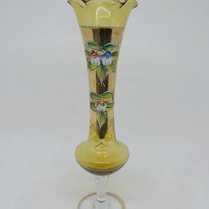 Vintage Czech Bohemian Glass Bud Vase